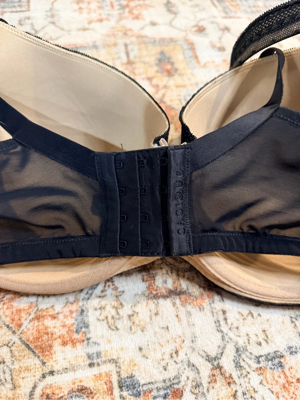 Cacique Black‎ Modern Lace Bra